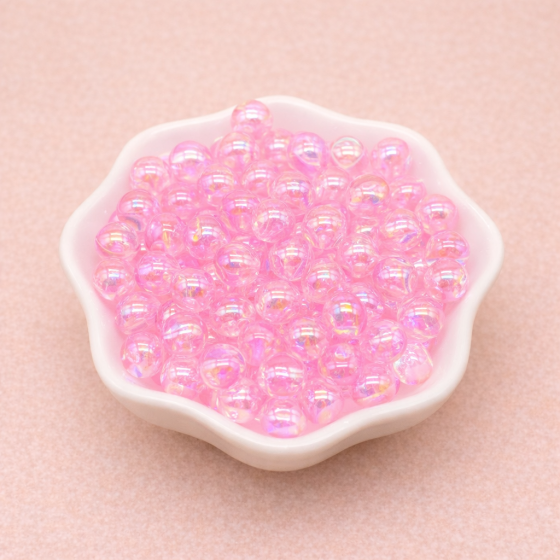 Perlice akrilne roze 6mm 